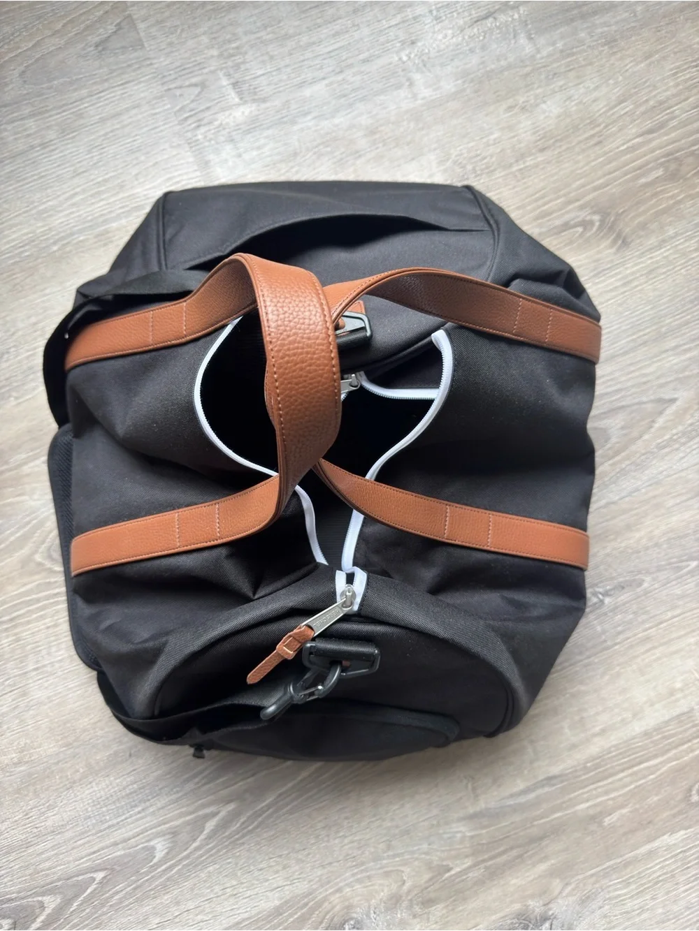 Herschel Black and Brown Men’s Travel Duffel Bag.